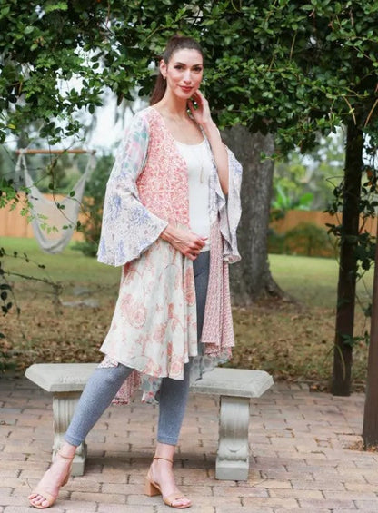 Limited Edition:  Woodstock Dreams Wild Rose Mosaic Cardigan