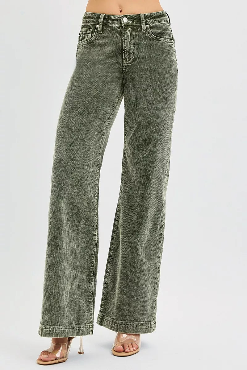 RISEN Wide Leg Corduroy Jeans