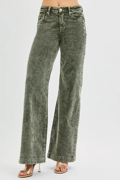 RISEN Wide Leg Corduroy Jeans