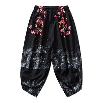 YC135 Pink Flowers Lightweight Pants