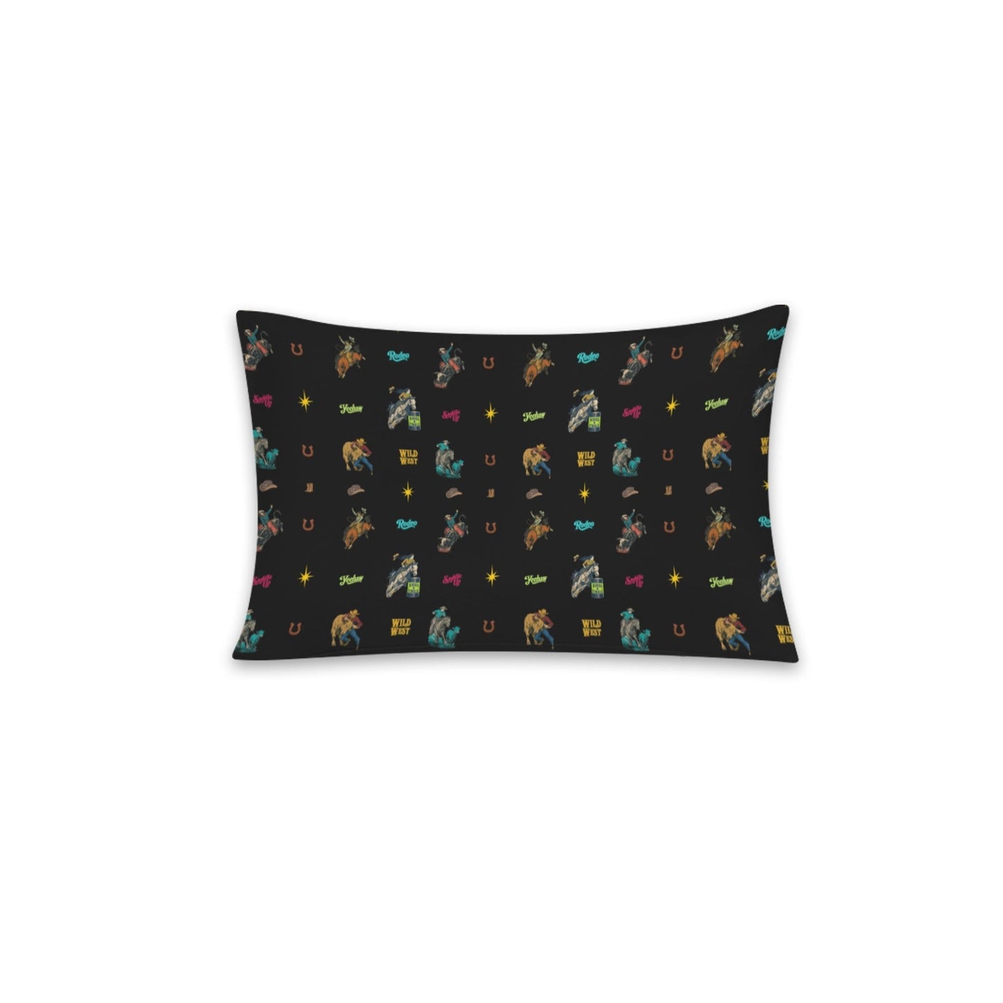 Baha Ranch the Last Roundup Collage Pillow Cover Made in America