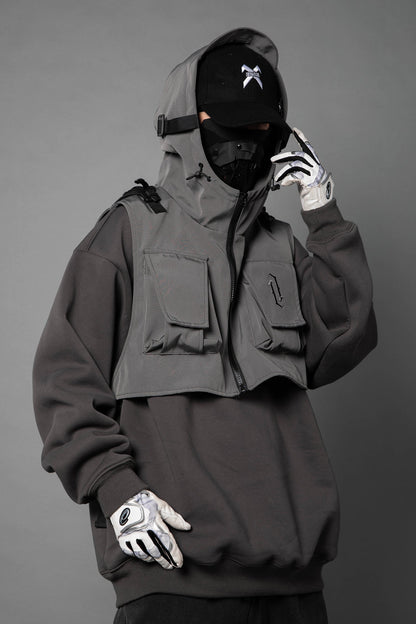 HiH34 Grey Tech Guard Hoodie