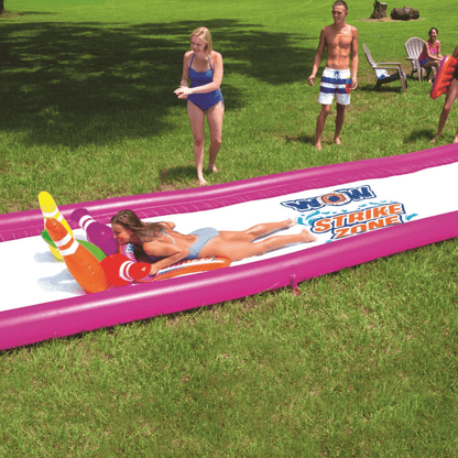 WOW Watersports Strike Zone Water Slide w 6 Giant Inflatable Bowling