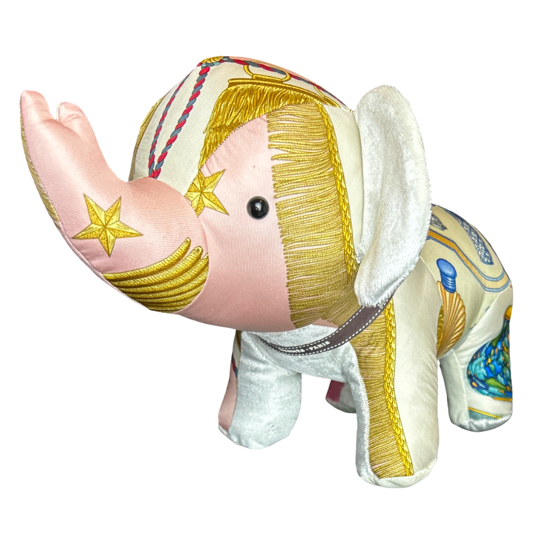 Qu'Importe le Flacon Vintage Silk Scarf Lucky Elephant