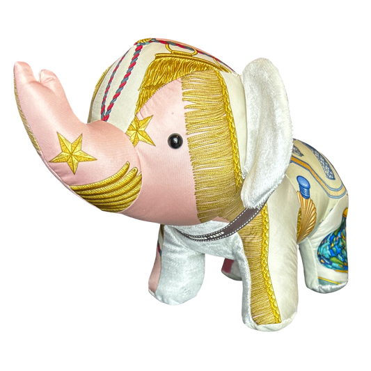 Qu'Importe le Flacon Vintage Silk Scarf Lucky Elephant