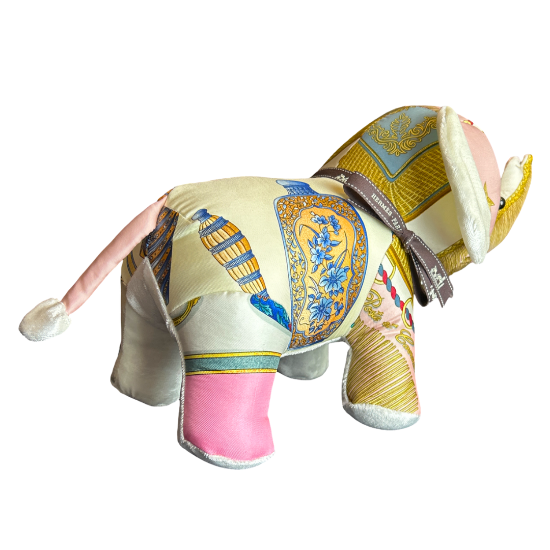 Qu'Importe le Flacon Vintage Silk Scarf Lucky Elephant