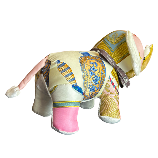 Qu'Importe le Flacon Vintage Silk Scarf Lucky Elephant