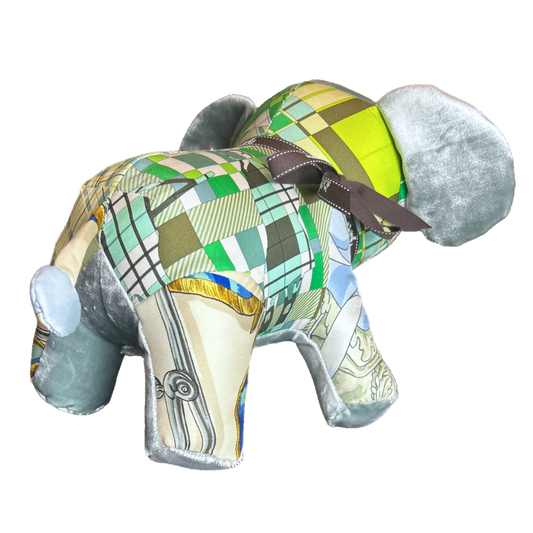 Ferronnerie Vintage Silk Scarf Lucky Elephant