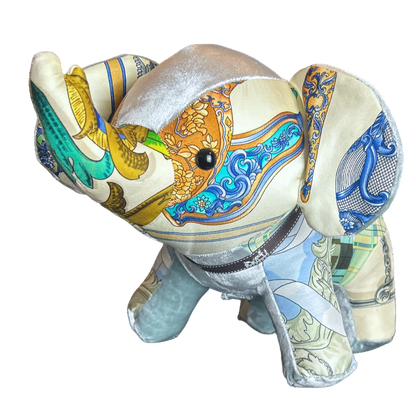 Ferronnerie Vintage Silk Scarf Lucky Elephant