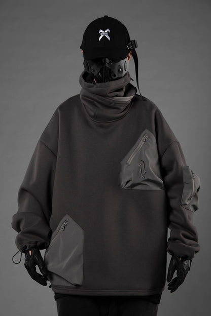HiH33 Grey Utility Hoodie