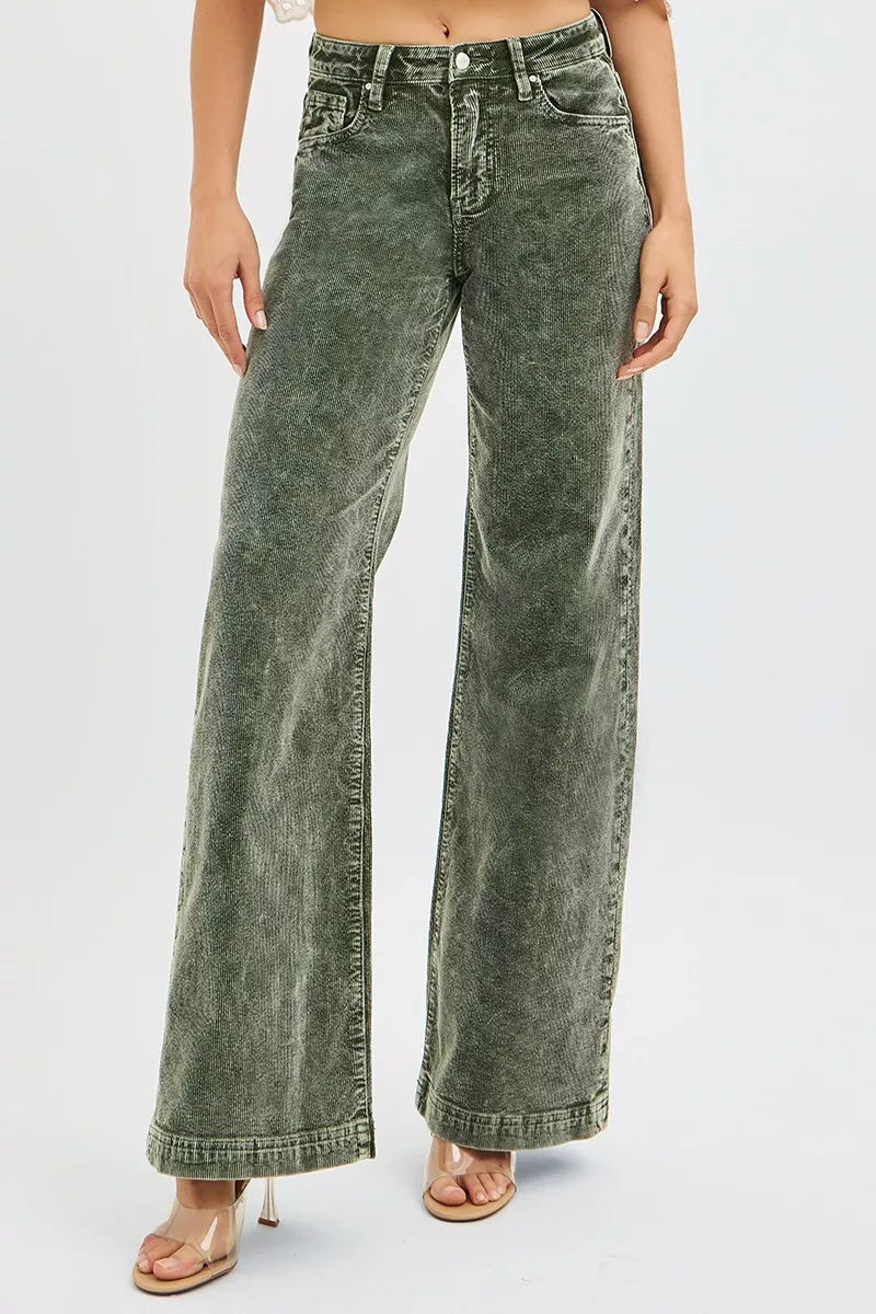 RISEN Wide Leg Corduroy Jeans