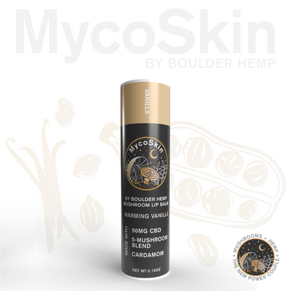 Wholesale Warming Vanilla Cardamom 50mg CBD + Mushroom Lip Balm-1