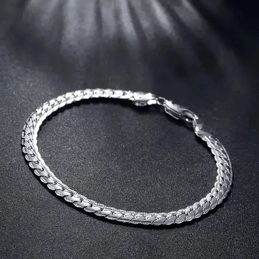 Gleaming Treasure Elegant 925 Sterling Silver Bracelet