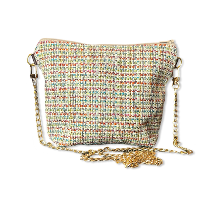 Farfalle Blue Vintage Scarf Crossbody Bag