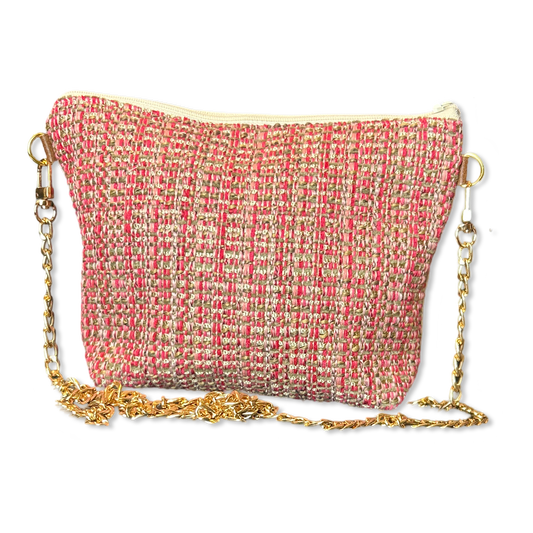 Farfalle White Vintage Scarf Crossbody Bag