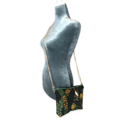 GG Chinoiserie Noir Vintage Silk Scarf Crossbody Bag
