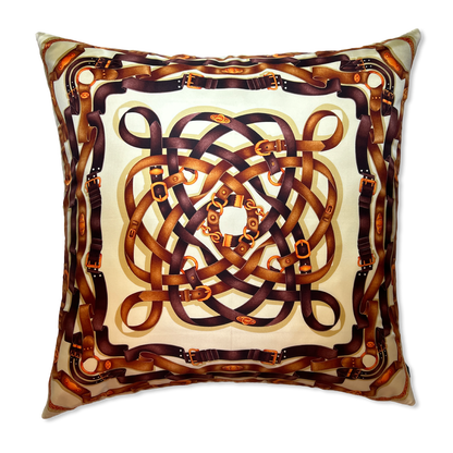 Harness Vintage Silk Scarf Pillow 34"