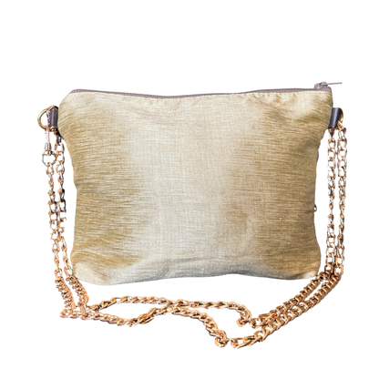 Horsebit Noir Vintage Silk Scarf Crossbody Bag