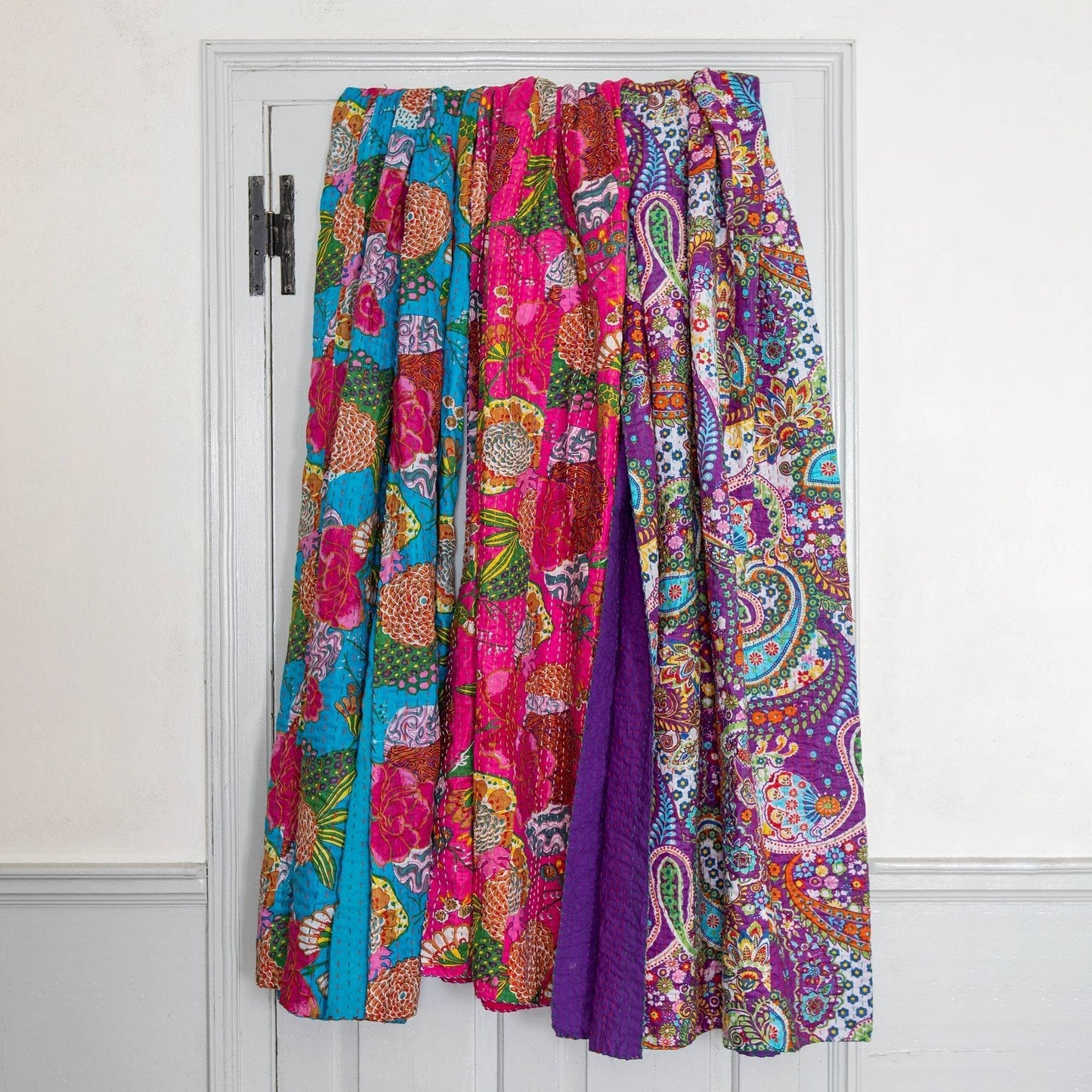 Handmade Kantha Quilt Blanket
