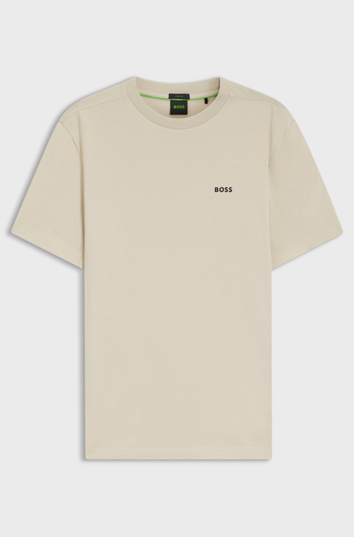 Boss Green Contrast Logo Tee - Beige