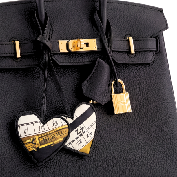Astrologie Dies et Hore Scarf Double Heart Bag Charm
