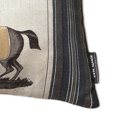 Couvertures et Tenues du Jour Vintage Cashmere & Silk Scarf Lumbar Pillow 35"
