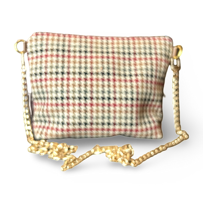 Couvertures et Tenues du Jour Red Vintage Scarf Crossbody Bag