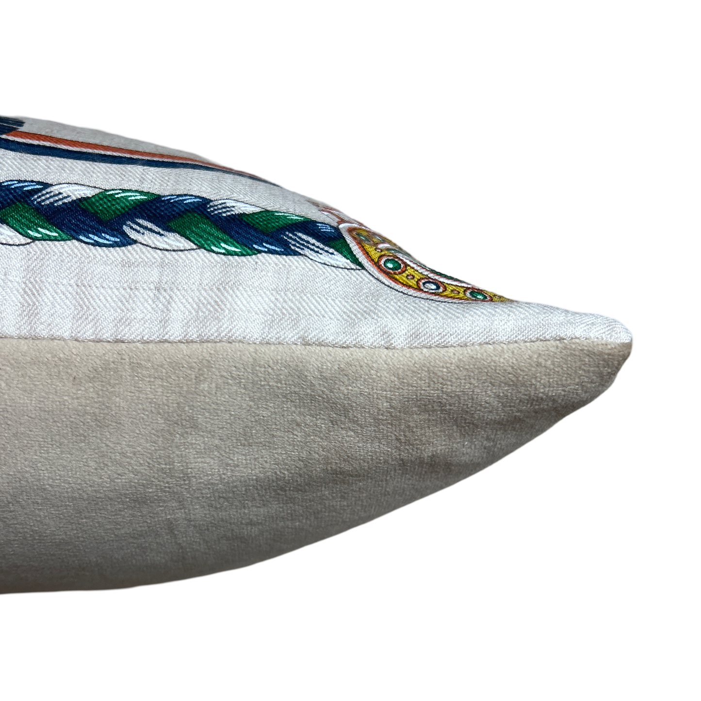 Harnais de Coeur Naturel Vintage Cashmere & Silk Scarf Pillow 17"