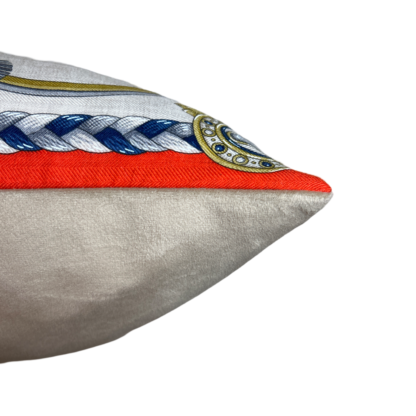 Harnais de Coeur Vermillion Vintage Cashmere & Silk Scarf Pillow 17"