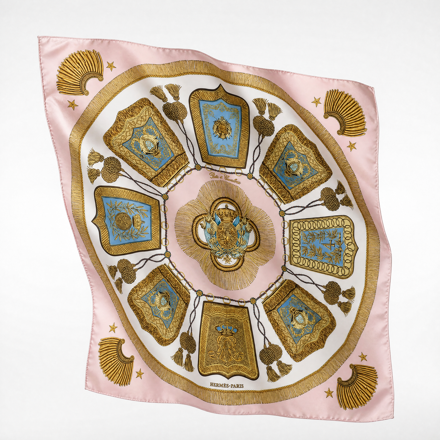 Poste et Cavalerie Vintage Silk Scarf Loyal Puppy