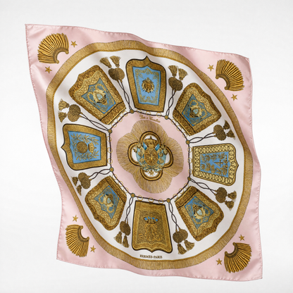 Poste et Cavalerie Vintage Silk Scarf Loyal Puppy