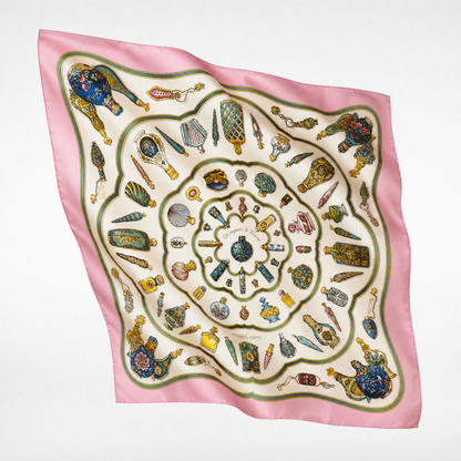 Qu'Importe le Flacon Vintage Silk Scarf Loyal Puppy