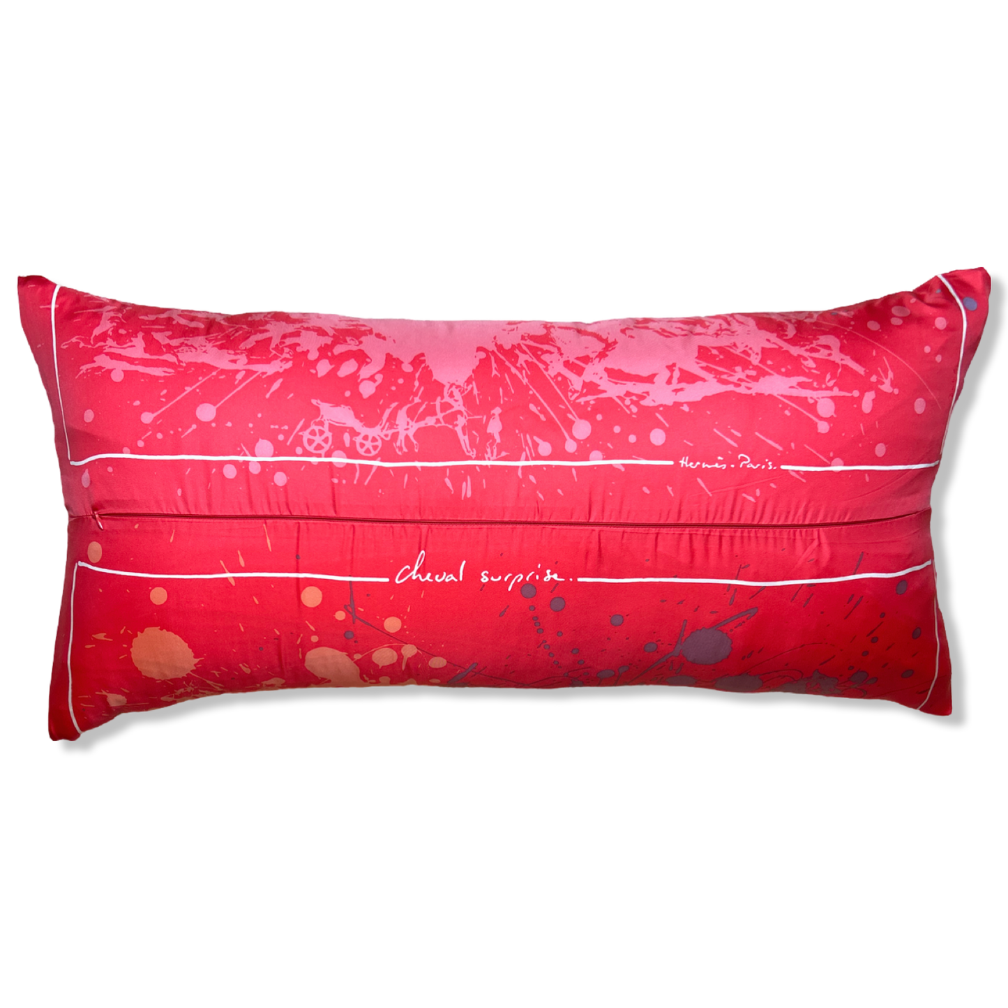 Cheval Surprise Vintage Silk Scarf Lumbar Pillow 35"