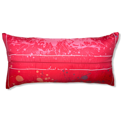 Cheval Surprise Vintage Silk Scarf Lumbar Pillow 35"
