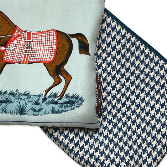 Couvertures et Tenues du Jour Light Blue Vintage Scarf Crossbody Bag