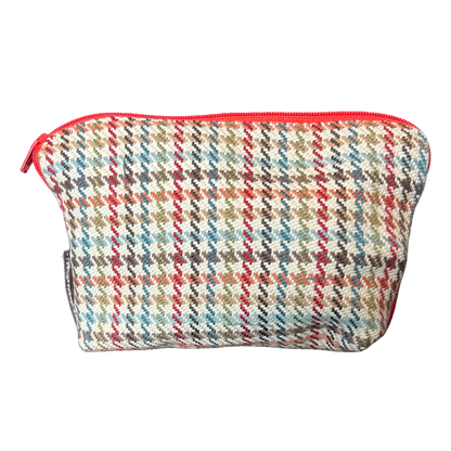 Couvertures et Tenues du Jour Red Vintage Silk Scarf Beauty Bag