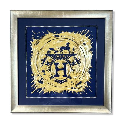 Peinture Fraiche Framed Vintage Silk Scarf 24"