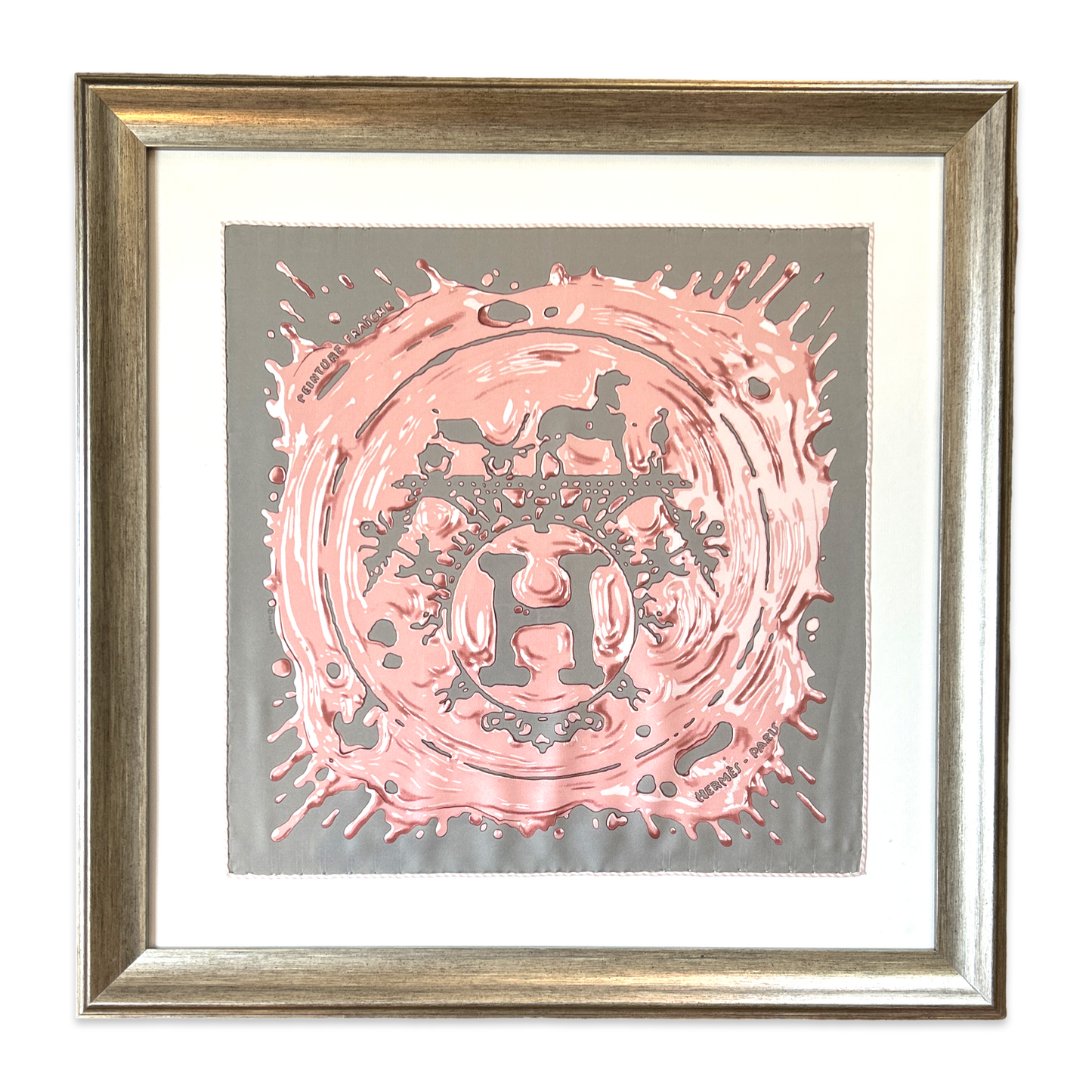 Peinture Fraiche Framed Vintage Silk Scarf 24"
