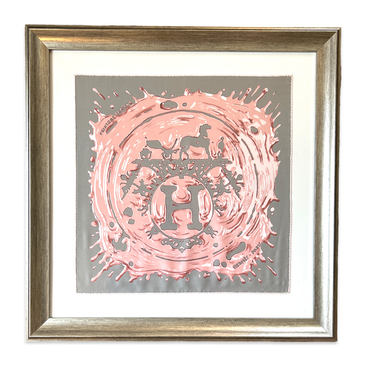 Peinture Fraiche Framed Vintage Silk Scarf 24"