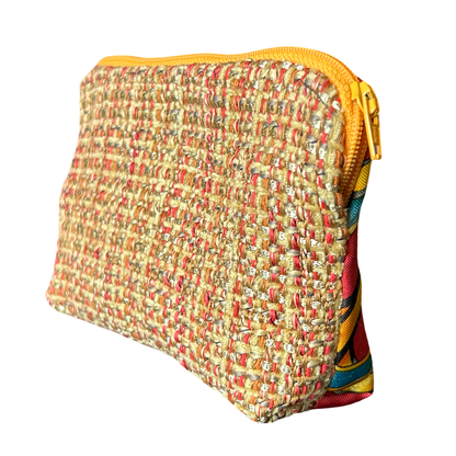 Rubans du Cheval Venetian Red Vintage Silk Scarf Beauty Bag