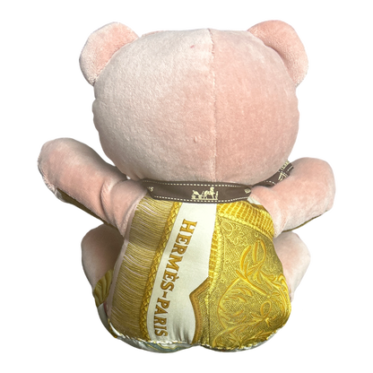 Qu'Importe le Flacon  Vintage Silk Scarf Tender Teddy Bear