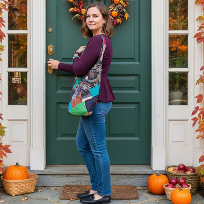 Samosa Kantha Stitch Bag