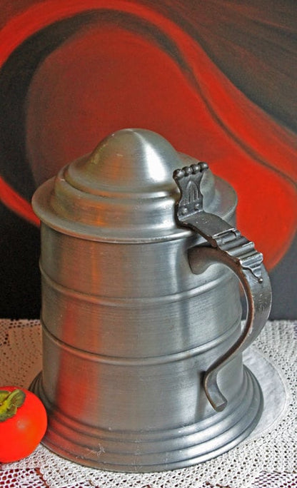 Vintage Ice Bucket with Lid and Plastic Insert - Metal Jug with Ornate Handle