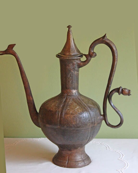 Extra Large Hand Hammered Bronze Pot
