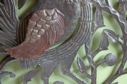 Large Hand-Cut Metal Rooster Wall Art: Country Folk Decor