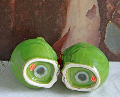 Salt and Pepper Whimsical Frog Shakers with Red Bow Ties