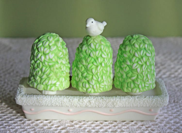 Department 56 Figurine Topiaries with Bird - Easter Collectible Accessories