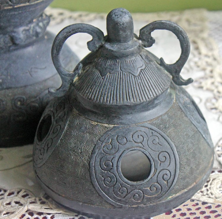 Antique Bronze Bird Incense Burner, Asian Ritual Vessel