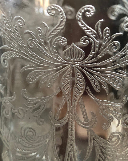 Tiffin Franciscan Byzantine Pattern Juice Stemmed Glasses - Set of Six