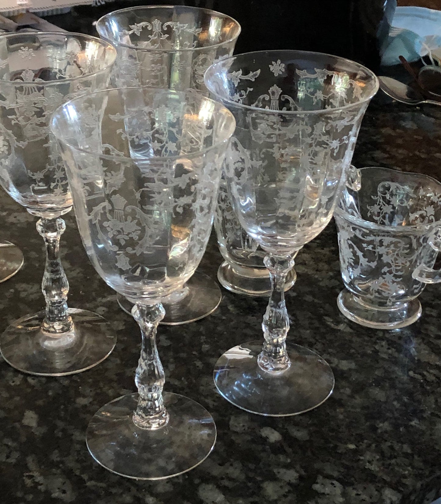Rogaska Crystal Wine or Water Goblet with Gallia Gold Pattern. Replacements.